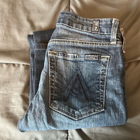 7 for all Mankind A Pocket Jean Medium Wash Size 27 - Picture 1 of 8